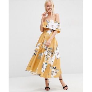 ASOS Premium Bardot Off the Shoulder Dress
